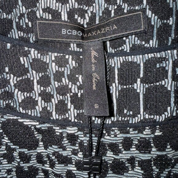 BCBG Maxazria Halle Bodycon Mini Dress Black White - Picture 4 of 5